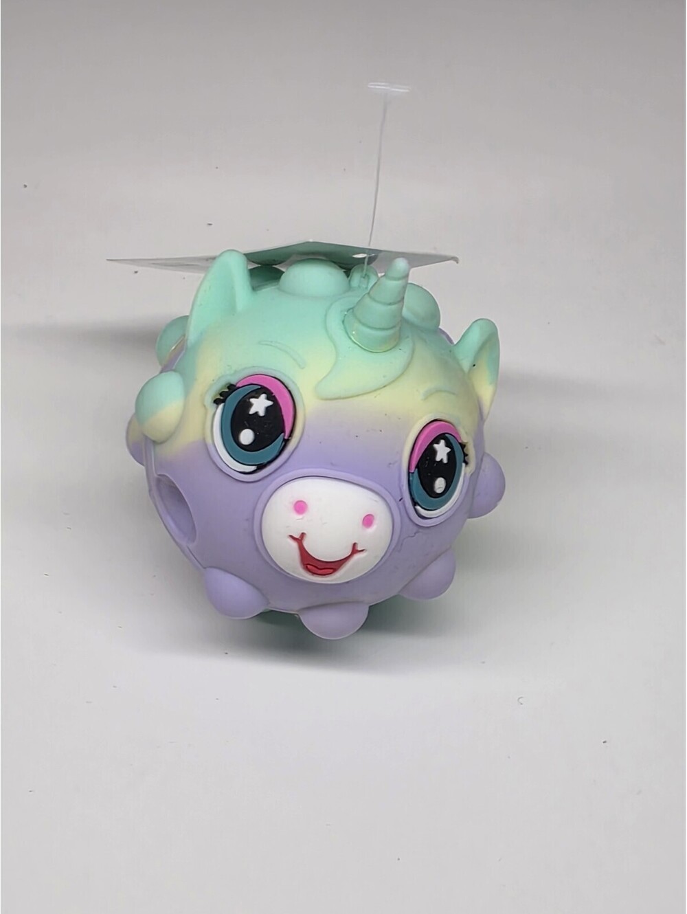 Baby Unicorn Squish Ball Keychain Fidget Toy Green Purple Stress Relief Ball